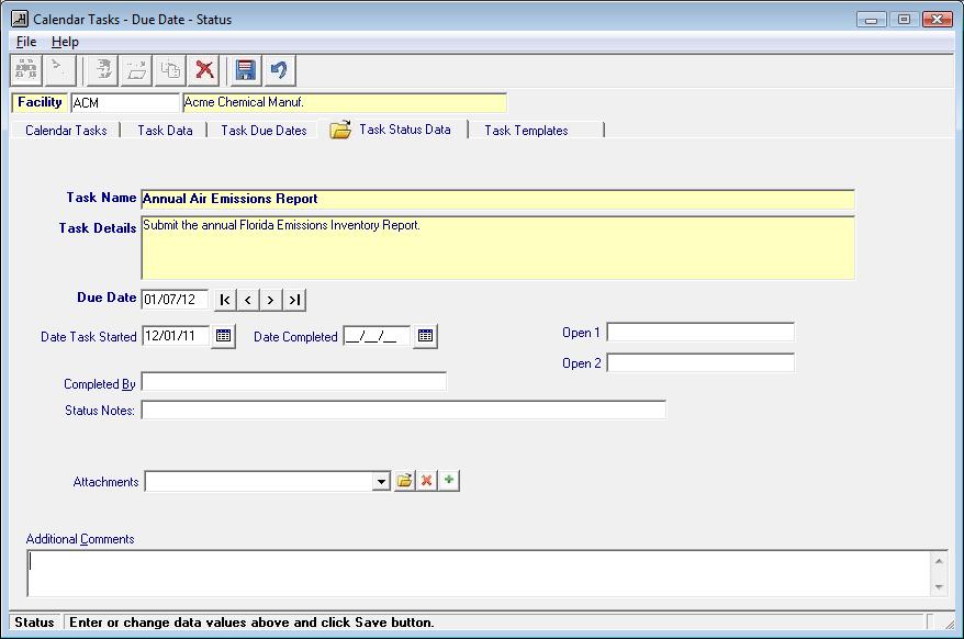 Edit Task Status