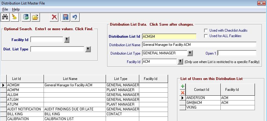 Edit Distribution Lists